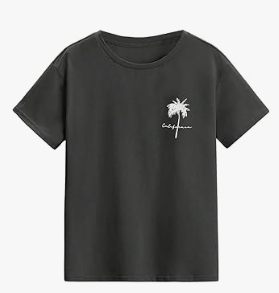 Boys Graphic T-Shirt Short Sleeve Crew Neck For Summer