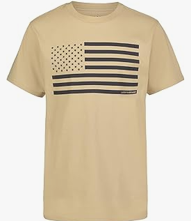 Boys T-Shirt, American Flag, Soft, Comfortable, Relaxed Fit